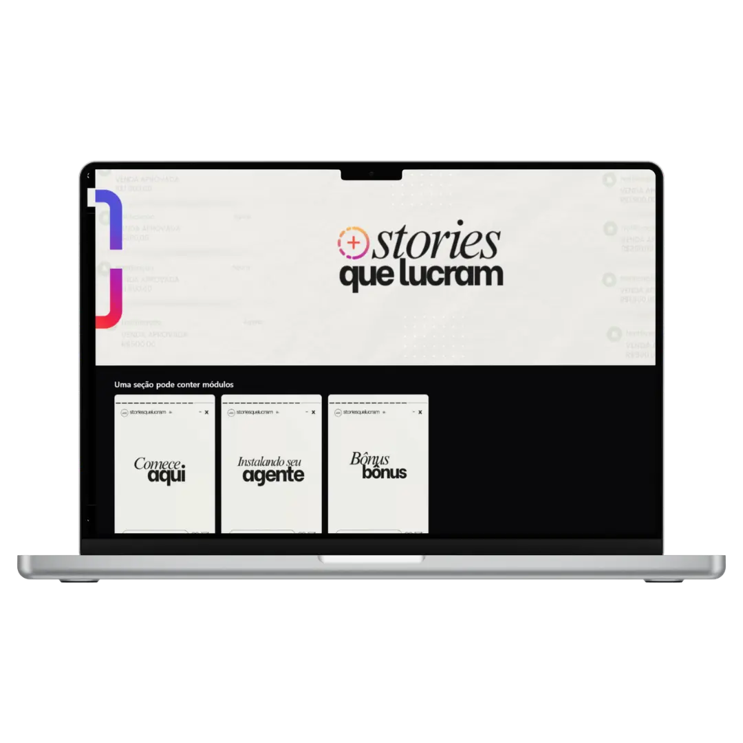 Área de Membros Stories que Lucram